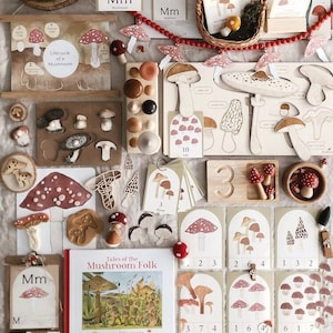 Mushroom Unit Study Bundle - Watercolor Nature Education Printables
