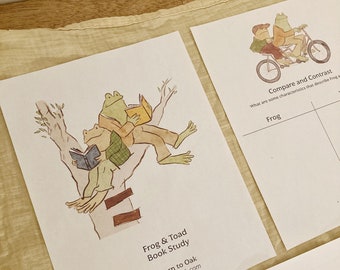 Frog and Toad Book Study - Reading Comprehension, Compare and Contrast Lesson - Frog and Toad are Friends