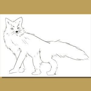 Fuchs Ausmalseite - Natur Ausmalseiten zum Ausmalen - Fox Unit Study