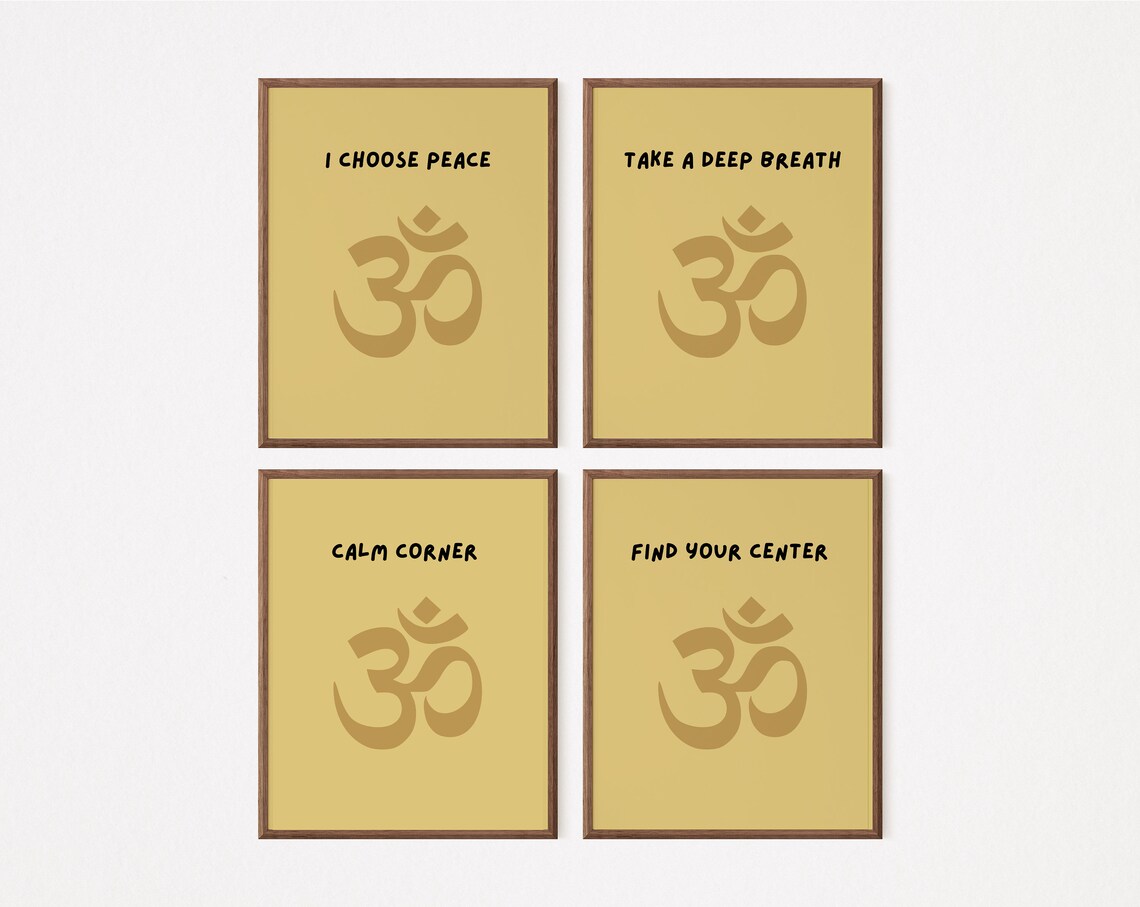 Calm Down Poster Classroom Set Calming Decor Wall Art Printable Middle ...