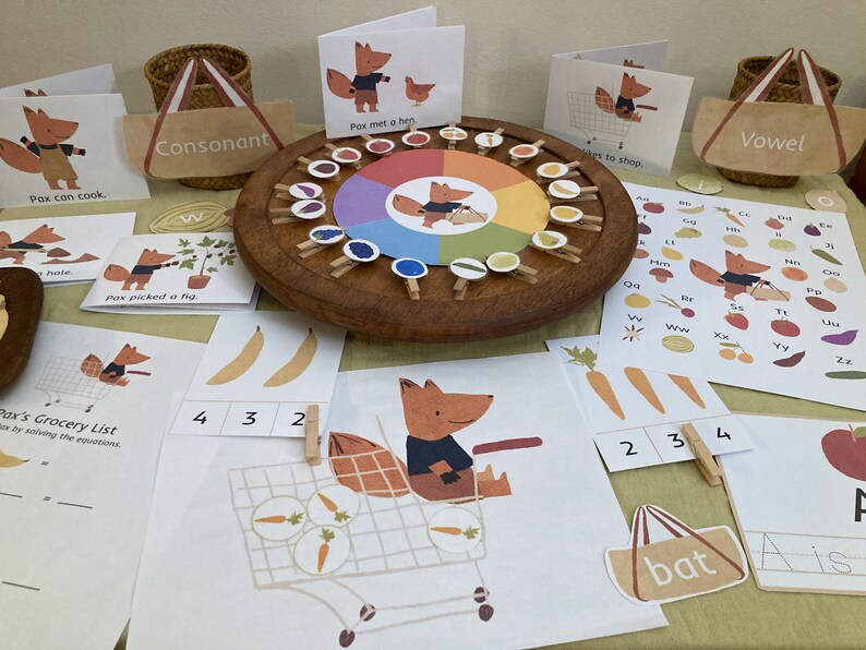 Play Based Reading and Math Pax's Produce Early Learning | Etsy