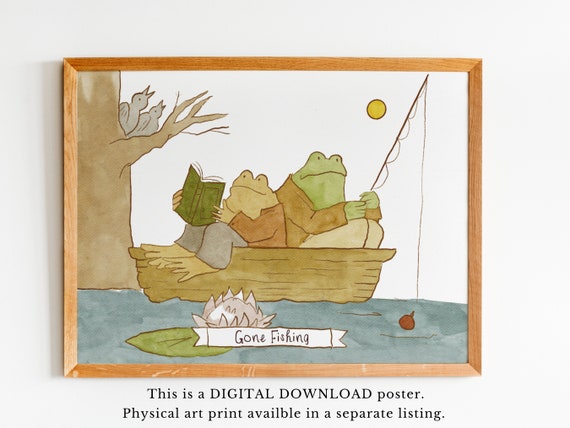 Frog and Toad Fishing Digital Poster Classroom Decor Book Character Wall  Art Digital Download -  Canada