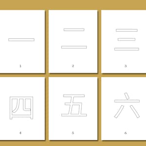 Mandarin Number Handwriting Practice - Chinese Numbers Script - Digital Download Chinese Lunar New Year Printable