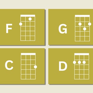 Ukulele Chord Chard Flash Cards - Learn the Ukulele - Music for Kids Printable Instant Download