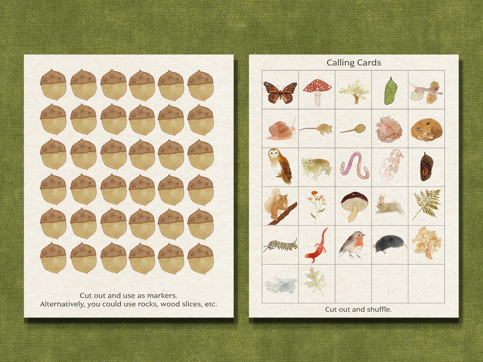 Nature Bingo - Scavenger Hunt - Printable Game for Kids and Classroom ...