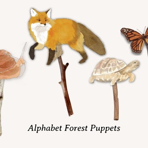 Alphabet Forest Puppets - PDF Download