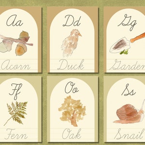 Cursive Alphabet Tracing Practice - Nature Based Printable Curriculum