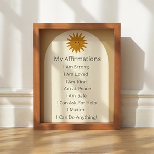My Affirmations Poster Emotions and Feelings Printable Homeschool Gentle Parenting Affirmations for Kids image 3