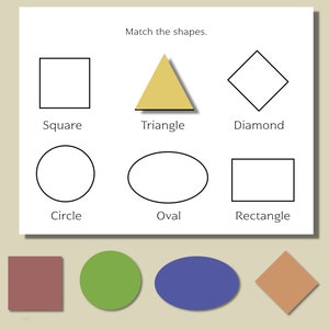 Shape Matching Activity - Shape Tracing Prewriting Practice