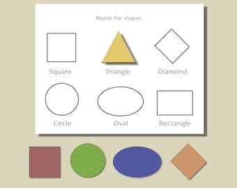 Shape Matching Activity - Shape Tracing Prewriting Practice