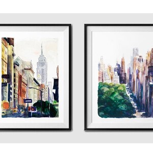 Grote stadsprint / New York Groot schilderij / New York | Etsy