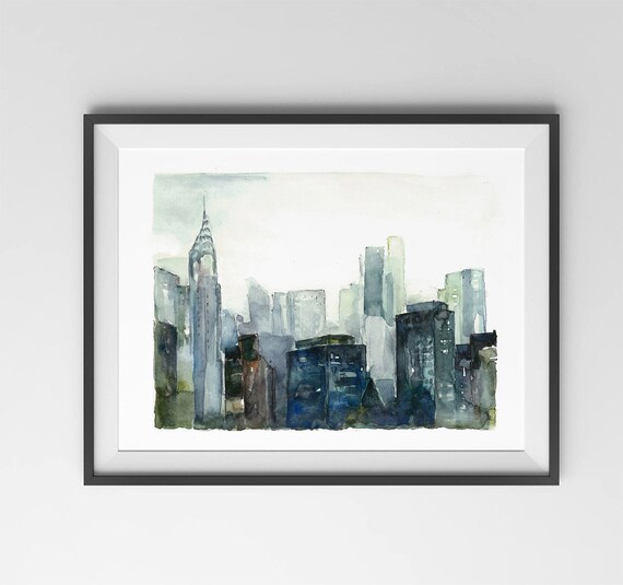 City print / Architectural Print / Printable New York City | Etsy