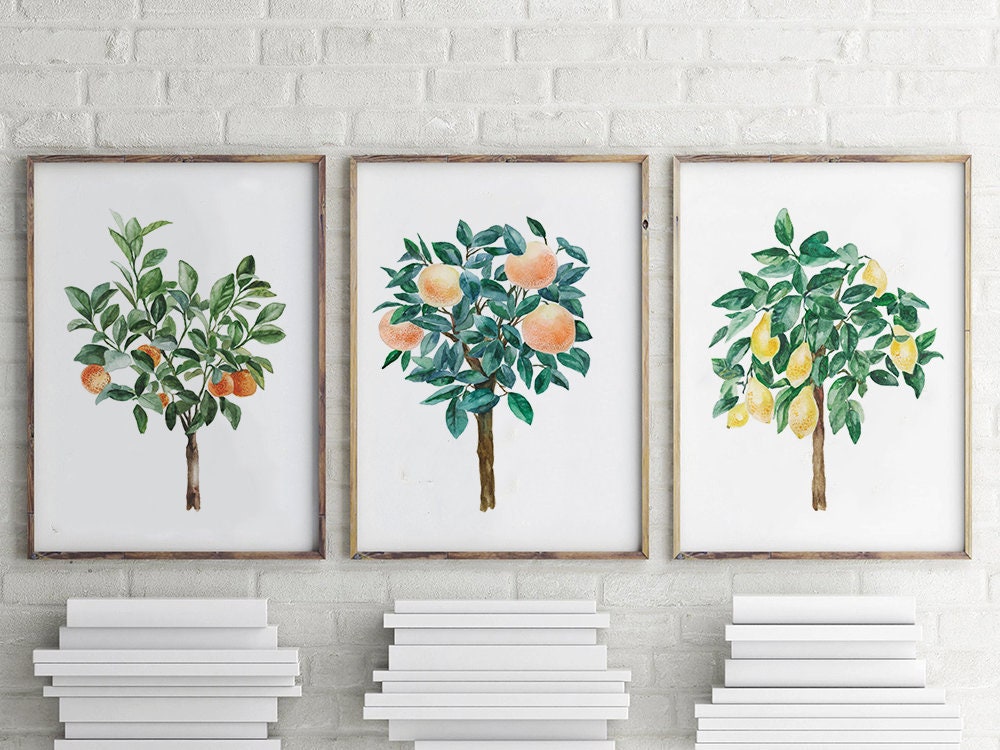 Instant Download / Large Watercolor Tree Print / Botanical | Etsy