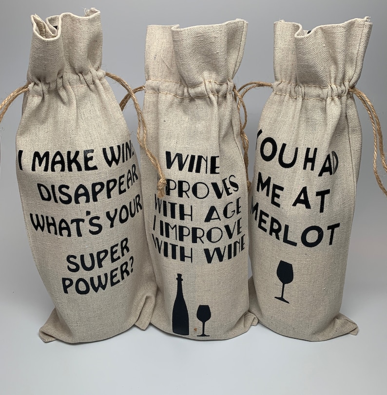 FUNNY WINE SAYINGS Wine Bags Etsy