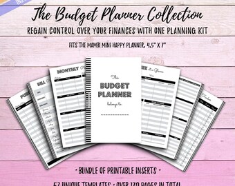 Mambi Mini Budget Planer Druckbare Einsätze: Haushaltsplaner (Digitaler Download)