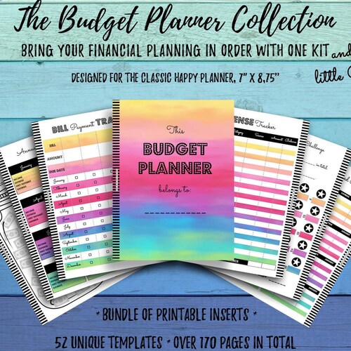 Classic Happy Planner Budget Planner Printable Finance - Etsy