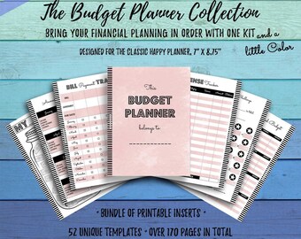 Klassische Happy Planner Haushalt Einlagen: Rose Pastel Haushalt Vorlagen (PDF)