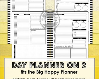 Big Happy Planner Einlagen: Tagesplaner Dashboard mit Habit Tracker (PDF-Muster)