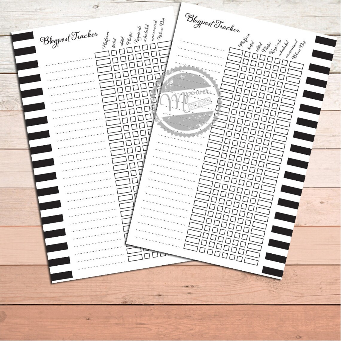 A5 Filofax A5 Hobonichi Printable Social Media Set With Blog Planner ...