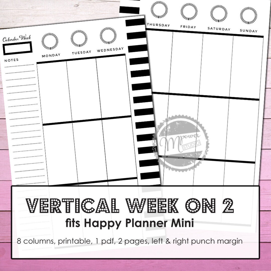 Create 365. Mini Happy Planner Printable Undated Weekly - Etsy