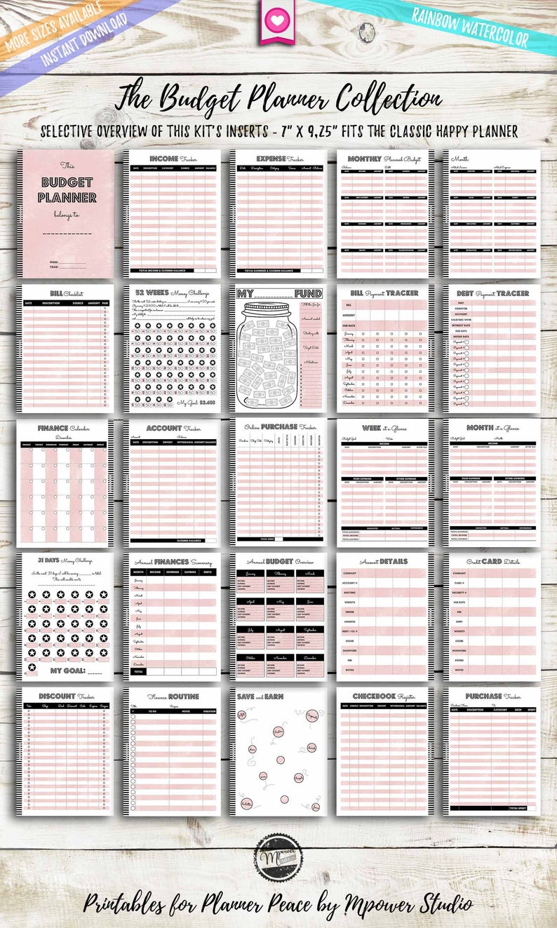 Classic Happy Planner Budget Planner Printable, Financial Planning ...