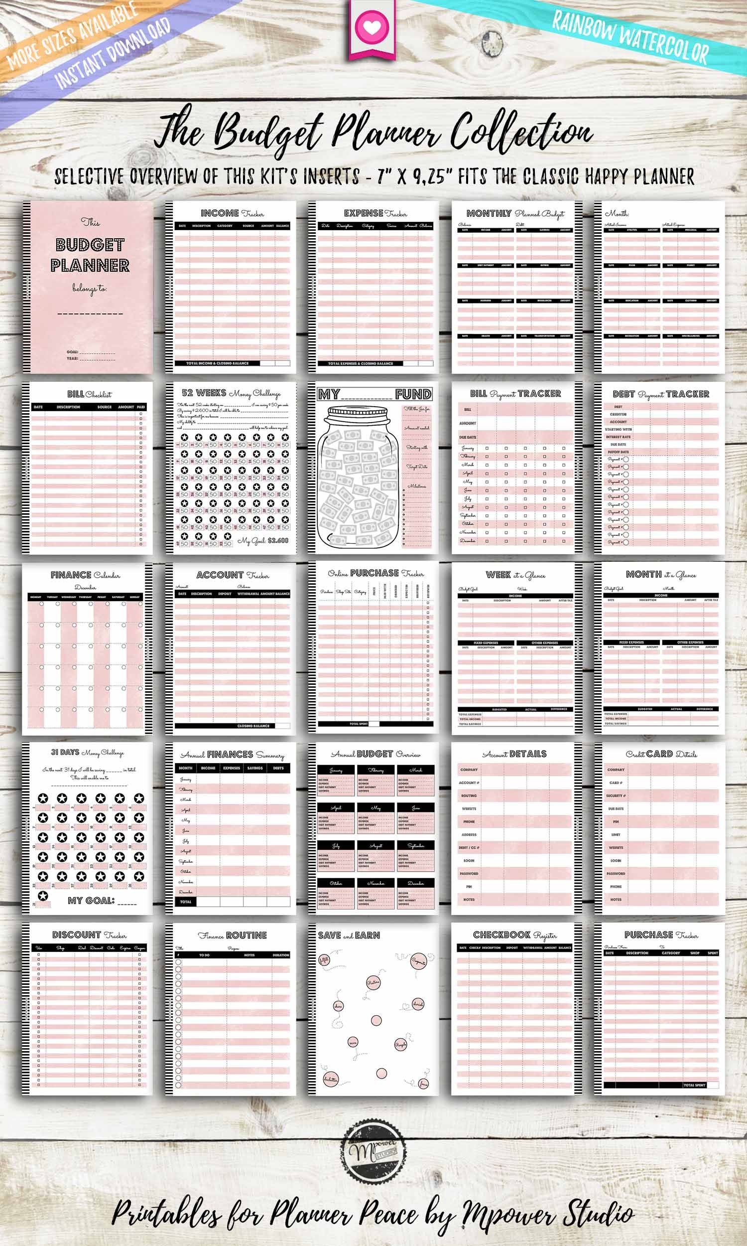 Classic Happy Planner Budget Planner Printable, Financial Planning ...