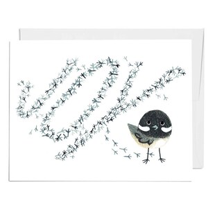 JOY Chickadee Tarjeta en blanco