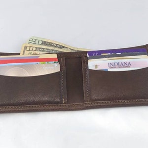 Brown Leather Deluxe Bifold Wallet