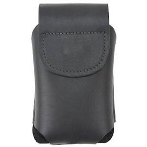 Colossus Vertical Leather Cell Phone Case Black