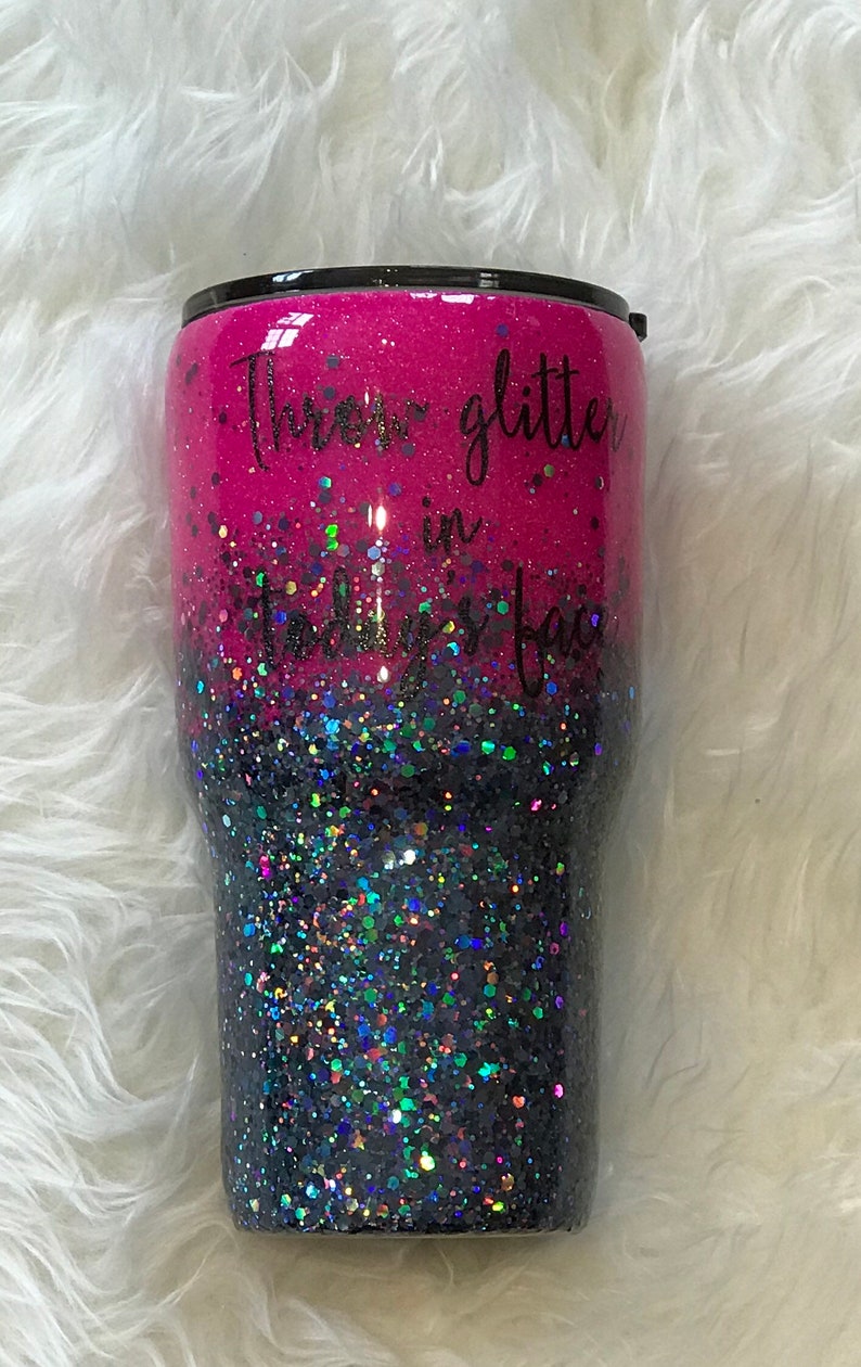 glitter stainless steel tumbler