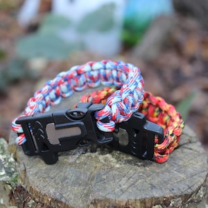 Paracord Survival Bracelet Tactical SelfDefense Braided Wristband Kni   modernmanshopco