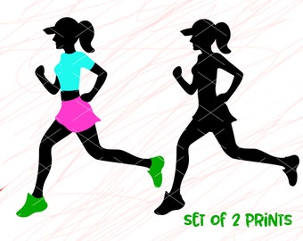 Download Runner Svg Png Pdf Dxf Marathon Run Athletic Fit Girl Clip Art Shirt Design Born To Run Cut File Runner Girl Svg Sporty Running Woman Clip Art Art Collectibles