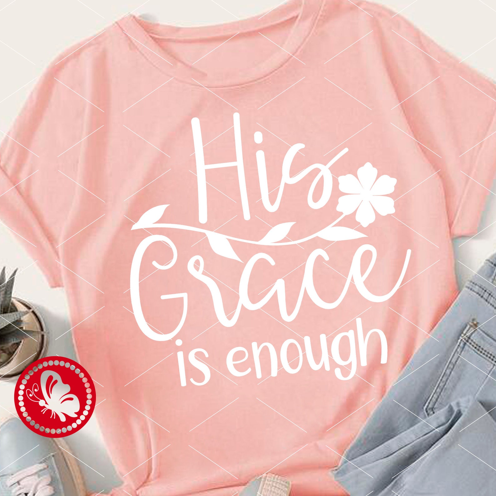 His Grace is Enough Svg Quote Bible Verse Svg Inspirational Etsy