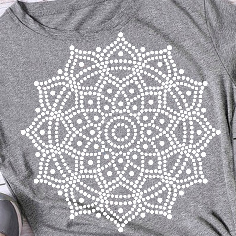 Download Art Collectibles Clip Art Lotus Flower Mandala Decor Meditation Pillow Tshirt Design Iron On Jpg Pdf Namaste Yoga Mandala Svg Points Dots Png Cricut Project