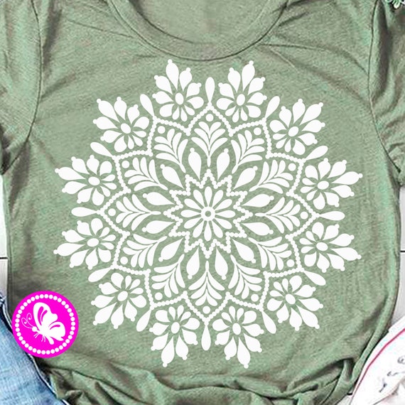 Download Art Collectibles Clip Art Lotus Flower Mandala Decor Meditation Pillow Tshirt Design Iron On Jpg Pdf Namaste Yoga Mandala Svg Points Dots Png Cricut Project