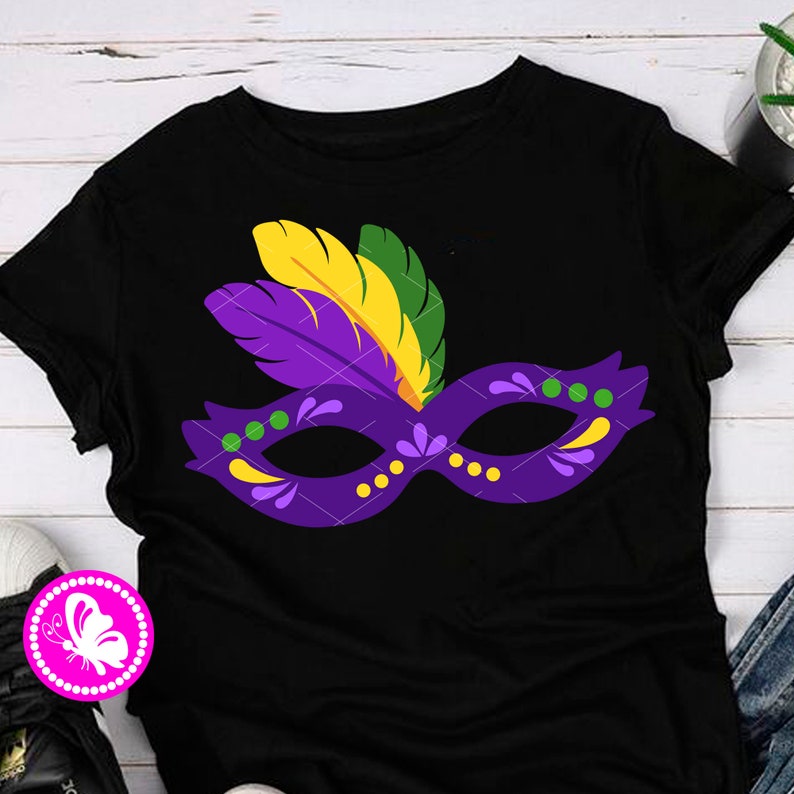 Download Mardi Gras Mask Svg Clip Art Monogram Svg New Orleans Shirt Cricut Design Fat Tuesday Png Silhouette Dxf Eps Mask With Feathers Print Clip Art Art Collectibles