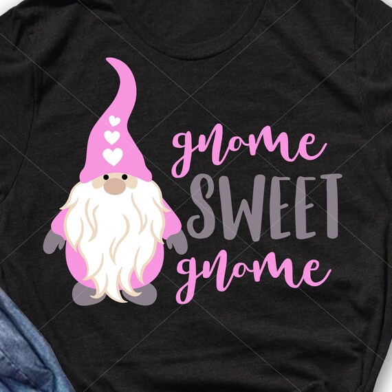 Gnomes Sweet Gnome Svg Design Home Decor Valentines Day Sign Etsy