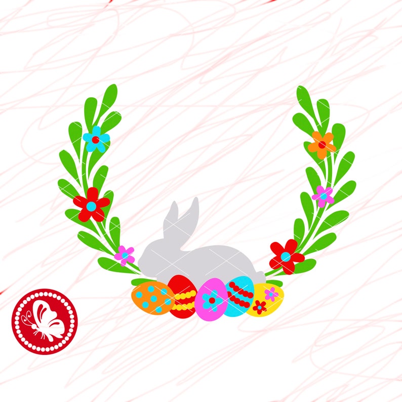 Download Easter wreath svg Easter decor Spring wreaths Rabbit Eggs ...