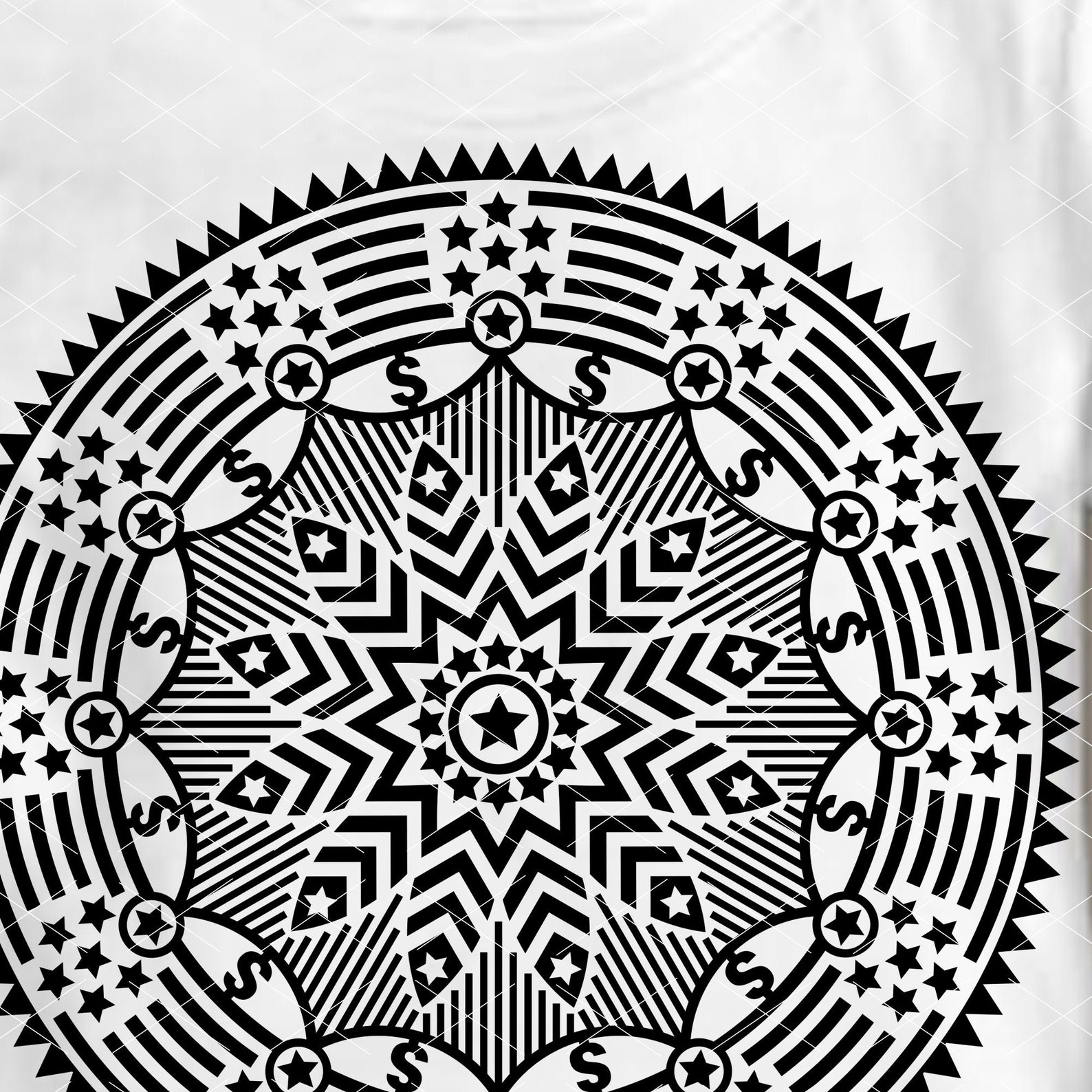 Mandala USA flag svg design for face mask or tshirt wall art | Etsy