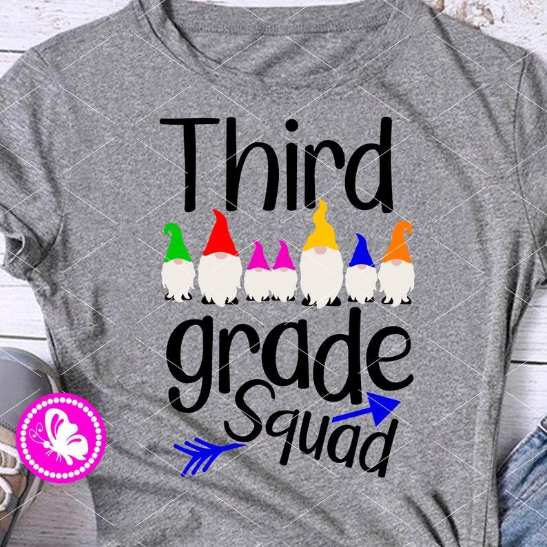 Download Third grade squad svg Teacher shirt cut file Gnomes svg | Etsy