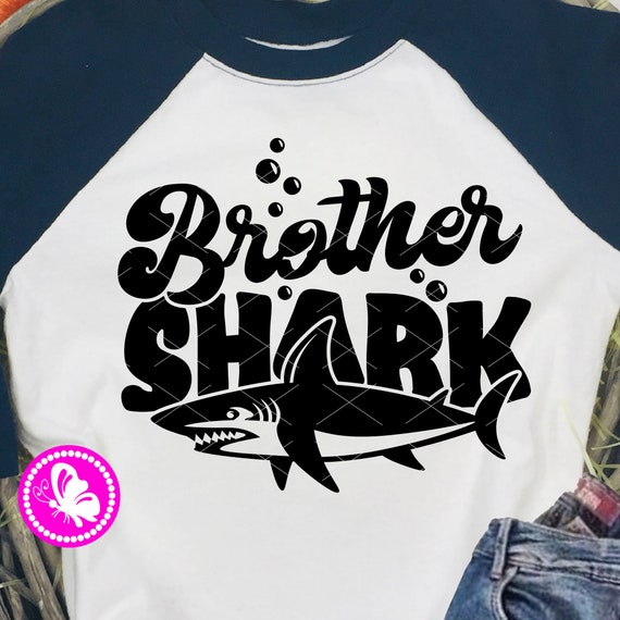 Brother shark svg Shark face mask svg design Big bro lil ...