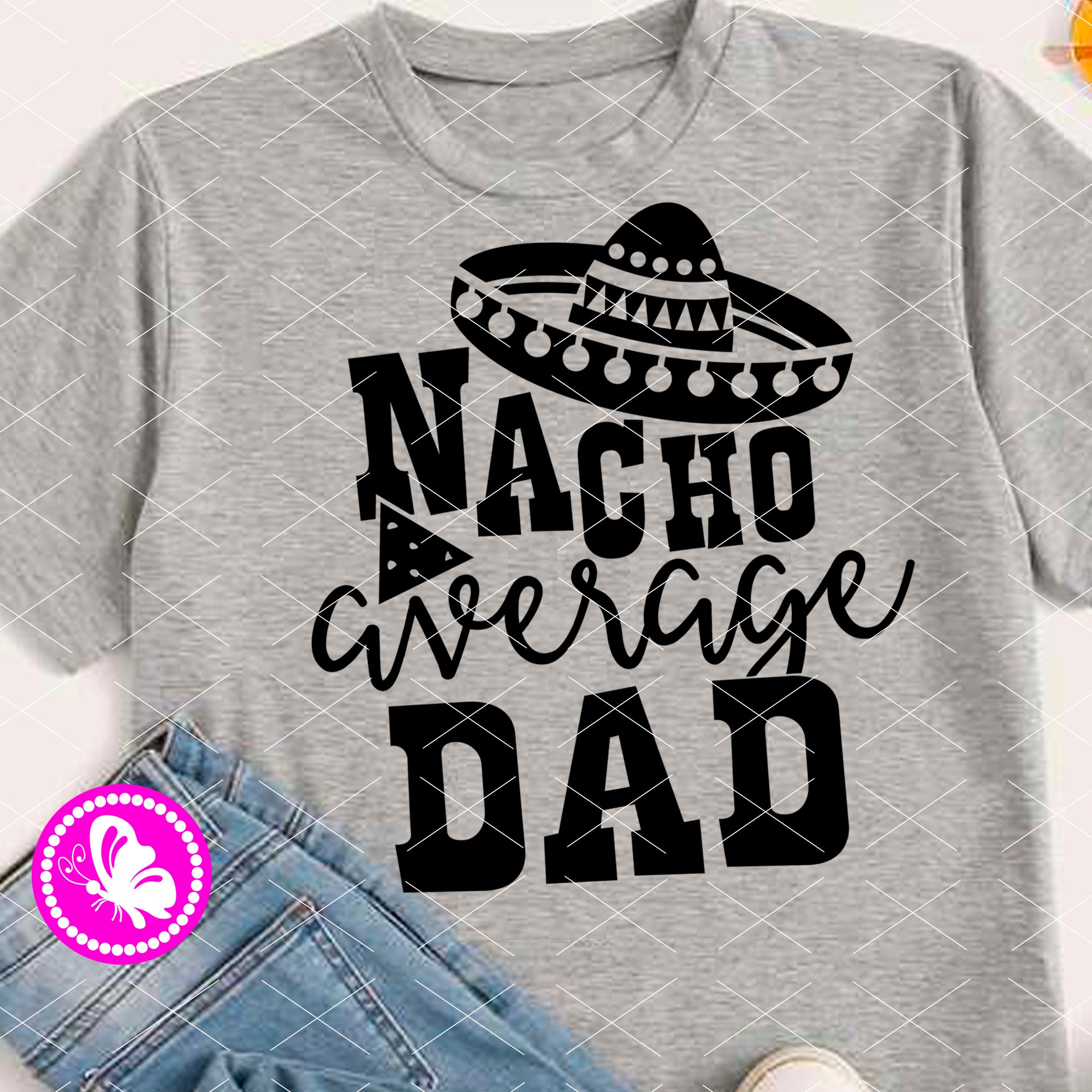 Nacho average dad svg Cricut downloads Sombrero clip art | Etsy