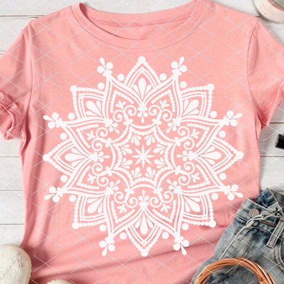 Download Mandala Svg Floral Mandala Wall Art Flower Svg Monogram Etsy