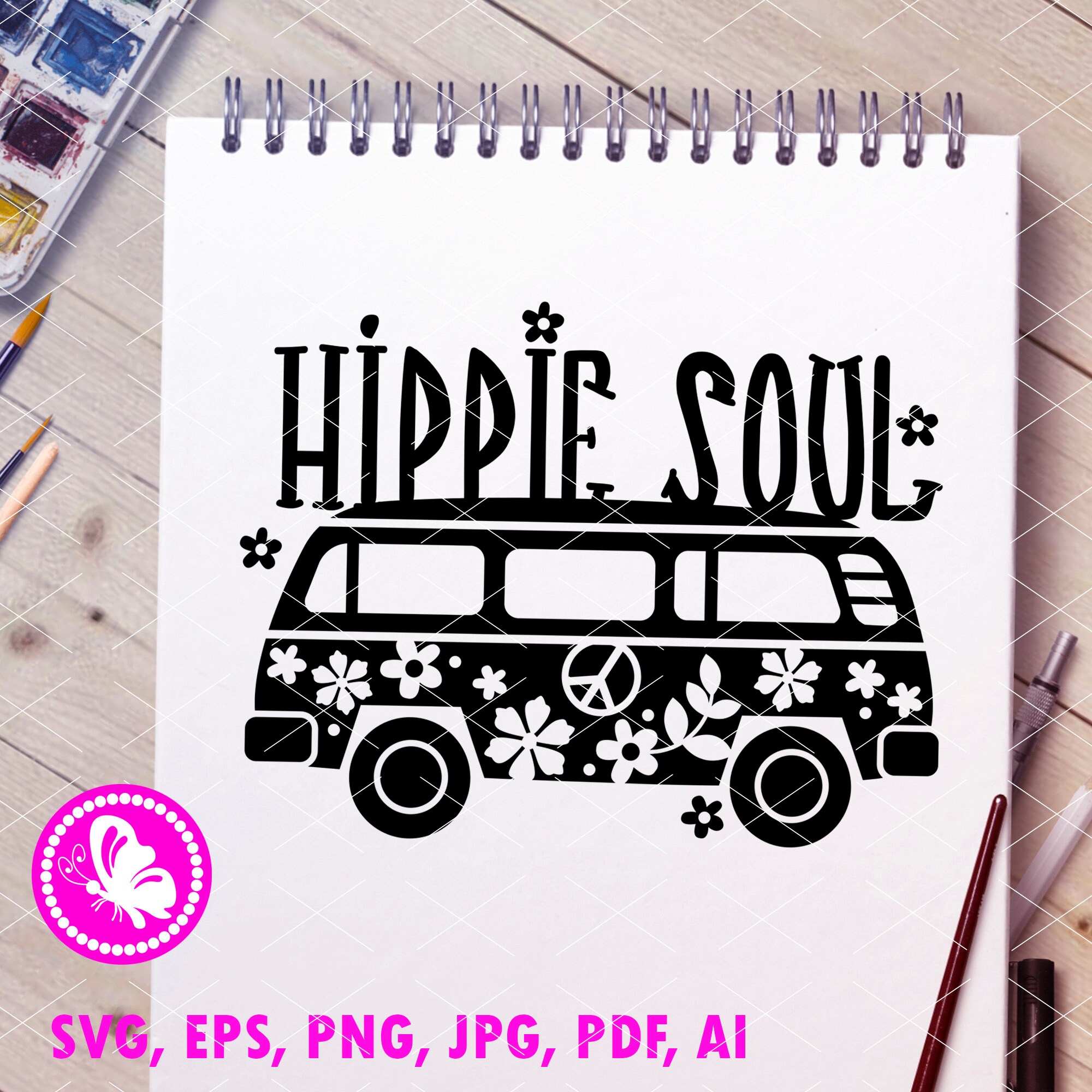 Download Hippie Soul Svg Quote Peace Love Svg Hippie Decor Boho Etsy