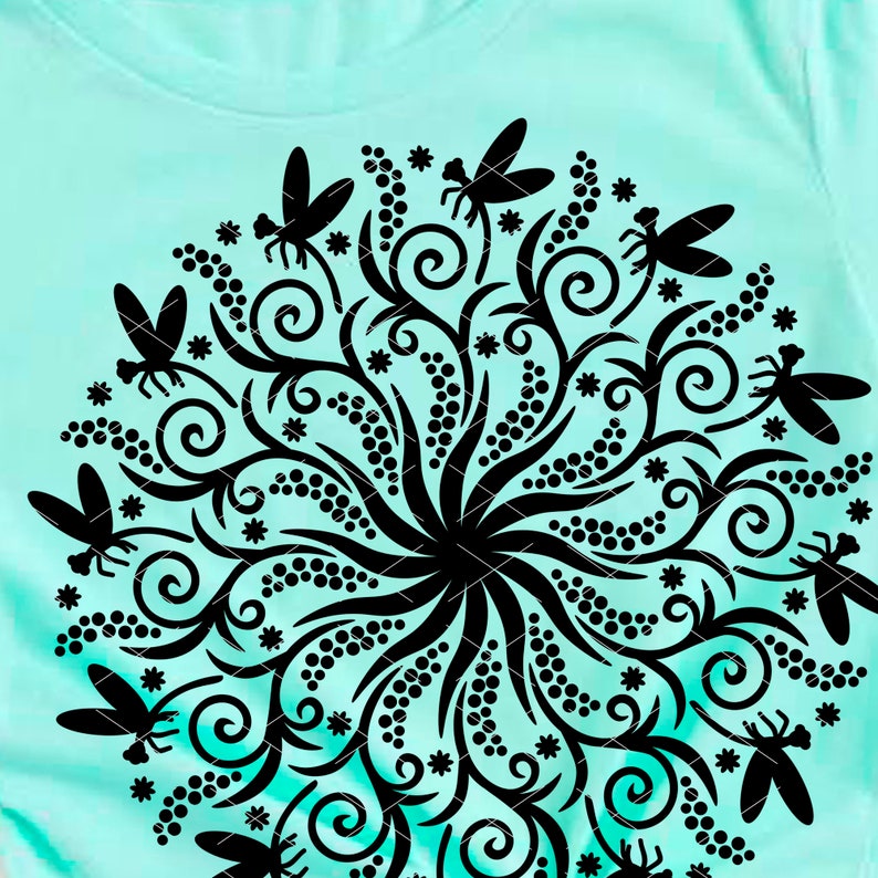 Download Mandala dragonfly svg Floral decor Png files for tshirt ...