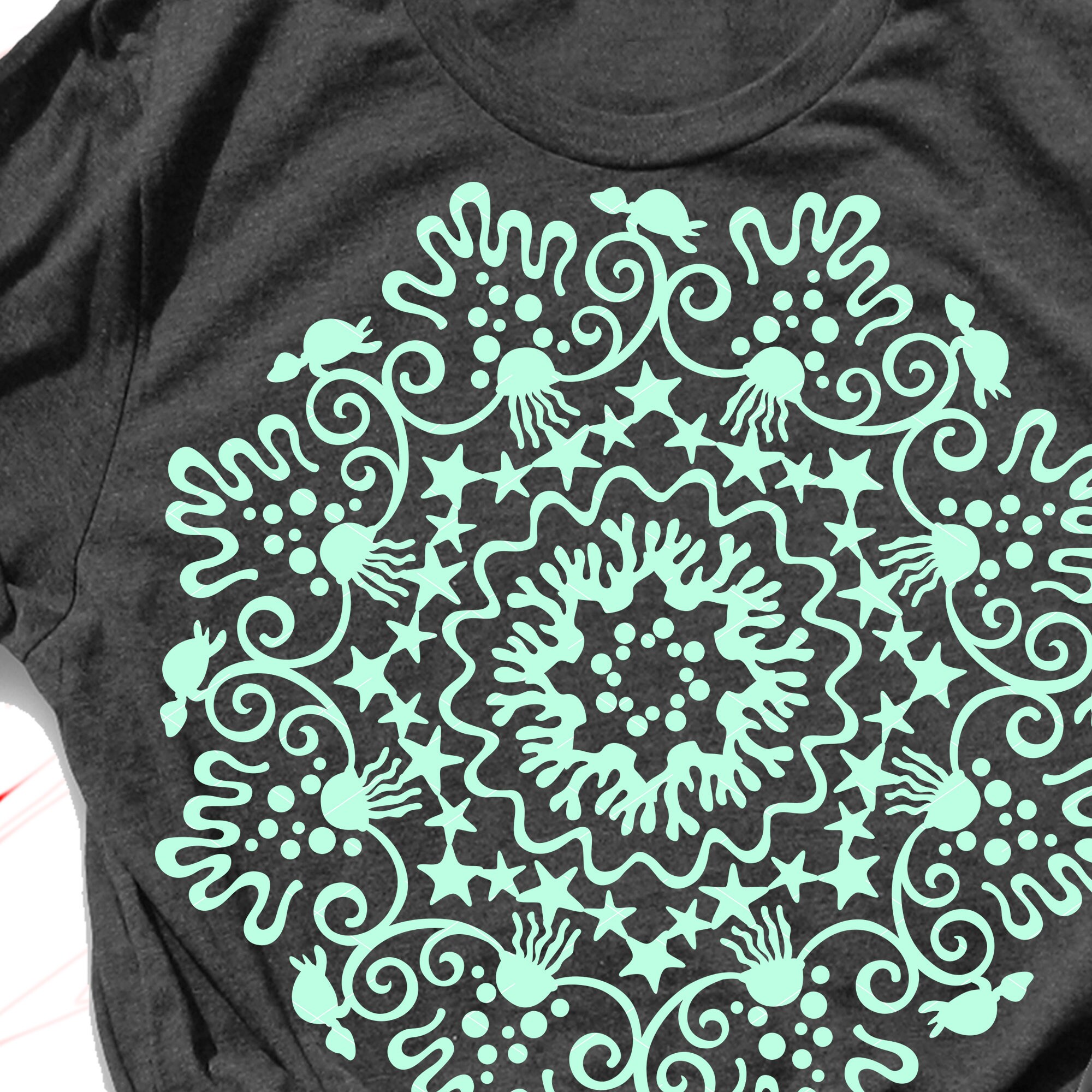Download Sea Mandala wall art cut file Turtle mandala svg Beach | Etsy