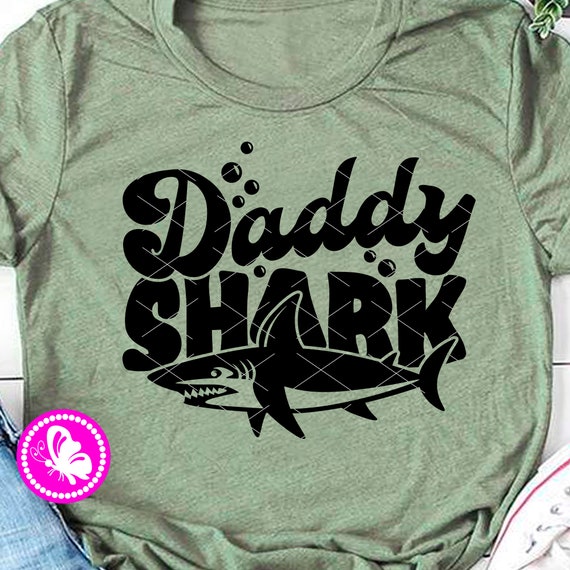 Daddy Shark Svg Shark Decor Father's Day Gift Cuttable | Etsy