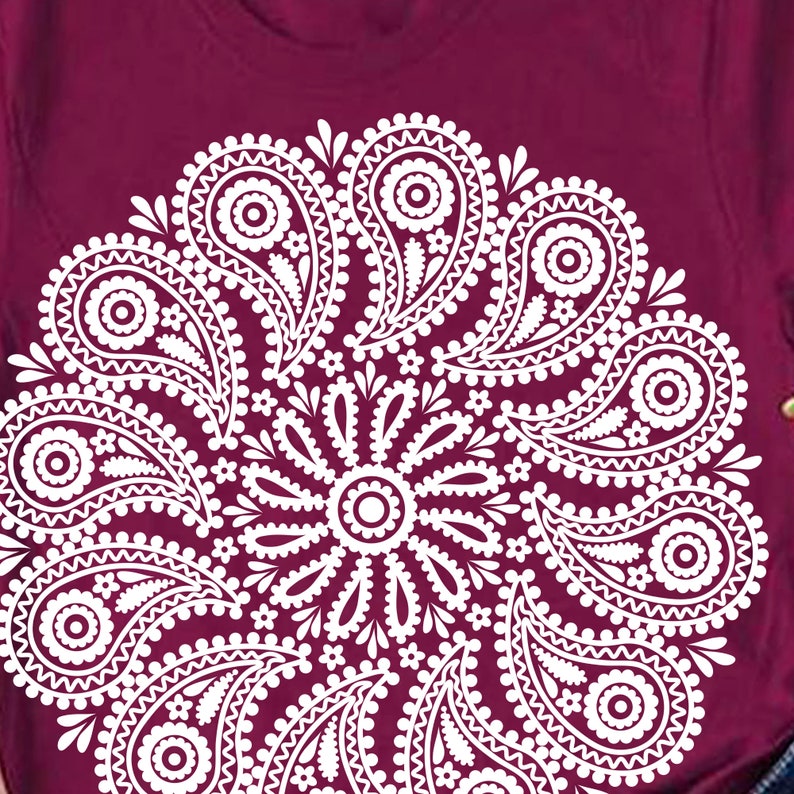 Download Paisley Mandala svg wall art Indian Arabesque Svg Paisley ...