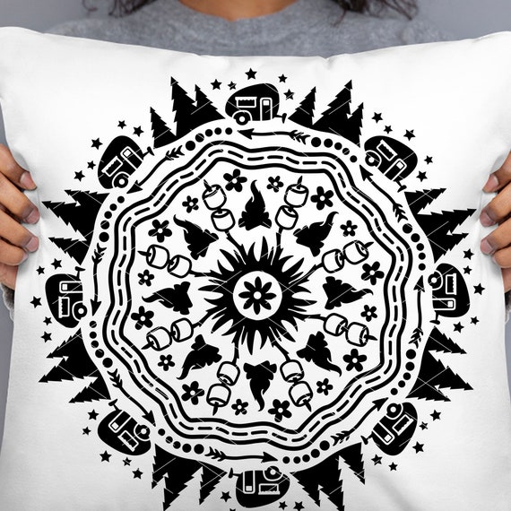 Download Camper Trailer Mandala Svg Travel Trailer Decor Camp Sign Etsy