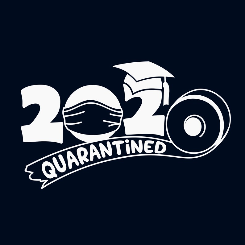 Download 2020 quarantined svg Graduation cap Png files for tshirt Face | Etsy